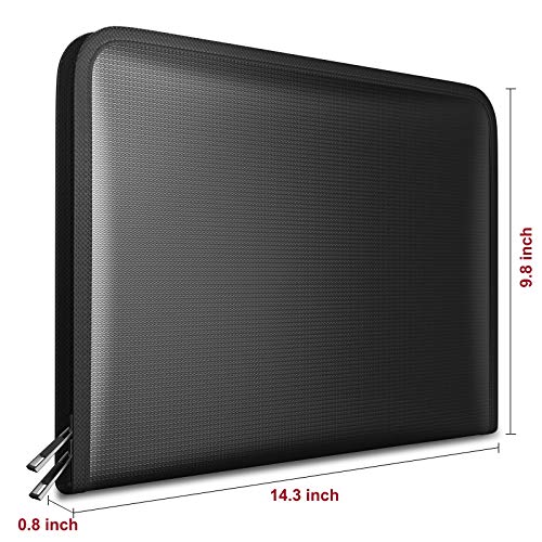 Fireproof File Organiser, Expanding File Folder Fireproof and Waterproof Document Bag with Fire Resistant Zipper, Portable Files Organisers A4 for Bills and Valuables Storage Protection(13 Pockets)